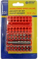 Mega 10733 ''Security'' Screwdriver Bit Set 1/4'' 33cps