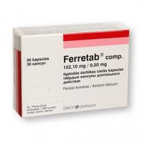 Ferretab comp., pailginto atpalaidavimo kietosios kapsulės, N30