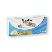 be cukraus - MAALOX, kramtomosios tabletės, N40 - 2 nuotrauka