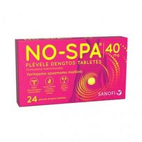 no spa, 40 mg, - NO-SPA, 40 mg, plėvele dengtos tabletės, N24 - 2 nuotrauka