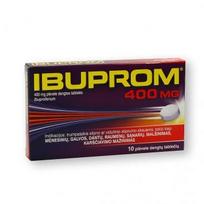 usuotis - IBUPROM, 400mg, plėvele dengtos tabletės, N10 - 1 nuotrauka