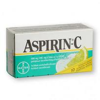 aspirinas - ASPIRIN-C, 400 mg + 240 mg, Šnypščiosios tabletės, N10 - 2 nuotrauka
