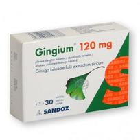 tabletes - GINGIUM, 120 mg, plėvele dengtos tabletės, N30 - 1 nuotrauka