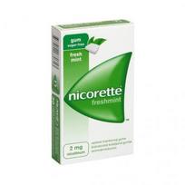 NICORETTE FRESHMINT 2 mg , 30 vienetų, vaistinė kramtomoji guma, N30