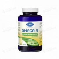 LYSI žuvų taukai OMEGA- 3 IMMUNITY FORTE, 100 kapsulių