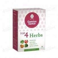 gamtos namai top 4 - TOP 4 HERBS, 30 tablečių - 1 nuotrauka