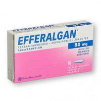 EFFERALGAN, 80 mg, žvakutės, N10