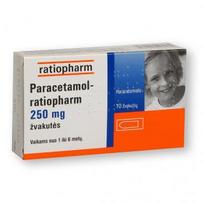 PARACETAMOL-RATIOPHARM, 250 mg, žvakutės, N10