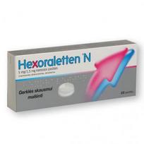 Hexoraletten N, 5mg+1,5mg, kietosios pastilės, N20