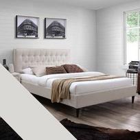Home4you Emilia Bed Beige + 2 Olympia Top Pocket 80x200