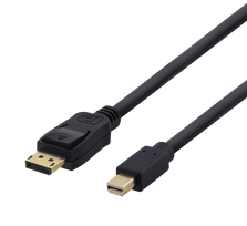 displayport deltaco - DELTACO DisplayPort - miniDisplayPort, 4K UHD, 1m, juodas / 00110005 - 1 nuotrauka
