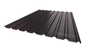 metalinai - Profiliuota - trapecinė skarda BORGA Eko 18 D, matmenys 0,40 x 1120 x 2000 mm, tamsiai ruda spalva, - 1 nuotrauka