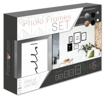 Rėmelis STYLER GRAPHICS SILVER SET 2x10x15/2x15x21/1x21x30 Black-Silver| 15mm