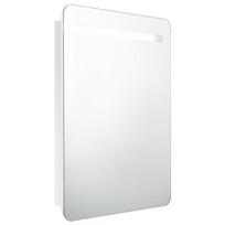 vonios spintele 80 - vidaXL Veidrodinė vonios spintelė su LED apšvietimu, balta (White), 60 x 11 x 80 cm - 2 nuotrauka