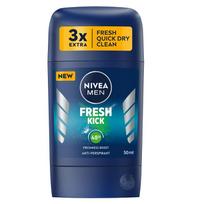 dezodorantas piestukinis - NIVEA Men Fresh Kick pieštukinis antiperspirantas, 50 ml - 1 nuotrauka