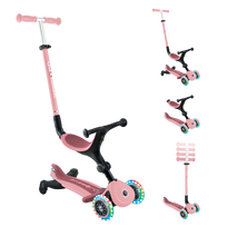 globber active paspirtukas - GLOBBER Go Up Active Lights 360, pastelinis rožinis (Light Pink) - 2 nuotrauka