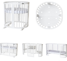 kudikiu lovytes - Ingvart Smart 9-in-1 lovytė-transformeris, 77x173 cm, balta (White) - 2 nuotrauka