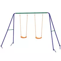 lauko supynes - Outsunny Metalinės vaikiškos sūpynės, 2,69 x 1,6 x 1,8 m - 1 nuotrauka