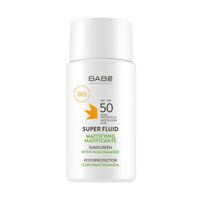 BABE SUPER FLUID matizuojanti apsauginė emulsija veidui, SPF 50, 50 ml