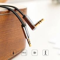 3.5 mm jack - Ugreen AUX audio cable 2m Black - 2 nuotrauka