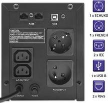 power supply 24v - QOLTEC 53771 UPS 2000VA 1200W LCD - 3 nuotrauka