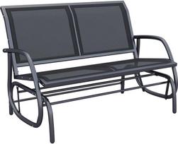 Lauko suoliukas Outsunny Metalinis supamasis, Juodas (Black), 120 x 70 x 88 cm