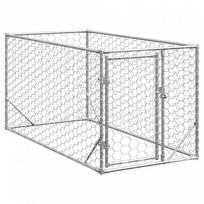 voljeras sunims - Lauko voljeras šunims su durimis, 2x1x1m, plienas - 1 nuotrauka