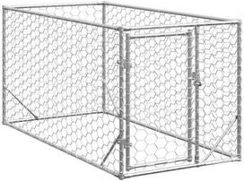voljeras sunims - Lauko voljeras šunims su durimis, 2x1x1m, plienas - 2 nuotrauka