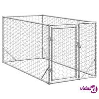 voljeras sunims - Lauko voljeras šunims su durimis, 2x1x1m, plienas - 3 nuotrauka