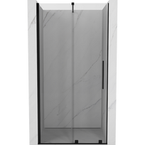 stumdomos duso durys 120 cm - Mexen Velar, 120 cm x 200 cm, Juodas (Black) - 1 nuotrauka