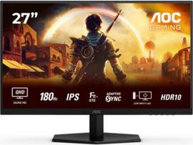 180hz monitorius - AOC Q27G42XE 27" IPS QHD 180Hz Juodas (Black) - 2 nuotrauka