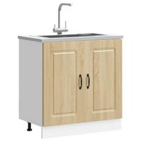 virtuvines spinteles kriaukle - Kalmar Kitchen Bottom Cabinet, Sonoma Oak, 80x46x81.5 cm - 1 nuotrauka