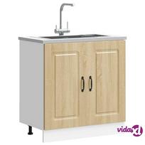 virtuvines spinteles kriaukle - Kalmar Kitchen Bottom Cabinet, Sonoma Oak, 80x46x81.5 cm - 2 nuotrauka
