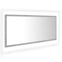akrilas voniai - vidaXL Vonios kambario LED veidrodis, pilkas (Gray), 100x8,5x37cm - 2 nuotrauka
