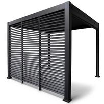 pavesines - Žaliuzinė siena pavėsinei Home4you MIRADOR-111, 4m, tamsiai pilka (Dark Grey) - 1 nuotrauka