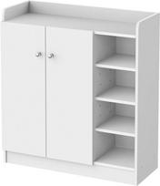 HOMCOM Batų spintelė, balta (White), 83 cm x 30 cm x 90 cm