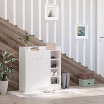 spintos spinteles - HOMCOM Batų spintelė, balta (White), 83 cm x 30 cm x 90 cm - 2 nuotrauka
