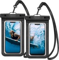 telefonas - Spigen "Shield A601 Universal Waterproof Case" Black 2 pack - 1 nuotrauka
