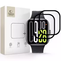 watch xiaomi - Tech-Protect Glass Flex+ Hybrid Glass 2-pack Xiaomi Redmi Watch 5, Juodas (Black) - 2 nuotrauka