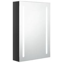 vonios spintele su apsvietimu led - vidaXL Veidrodinė vonios spintelė su LED apšvietimu, juoda (Black), 50 x 13 x 70 cm - 2 nuotrauka