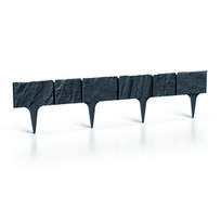 tvorele - Dekoratyvinė sodo tvorelė Prosperplast GARDEN STONE, antracito (Anthracite) - 2 nuotrauka