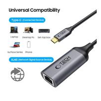 usb i c adapteris - Tech-Protect UltraBoost USB-C to Ethernet RJ45 1000Mbps Adapteris - Juodas (Black) - 1 nuotrauka