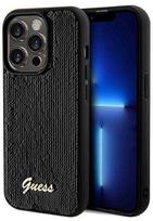 iphone 14 pro case apple - Guess "Sequin Script Logo Case iPhone 14 Pro" Black - 3 nuotrauka