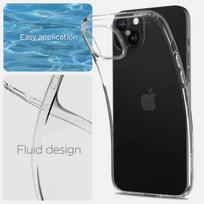 kortu deklas - Spigen "Liquid Crystal iPhone 15 Plus" Crystal Clear - 10 nuotrauka
