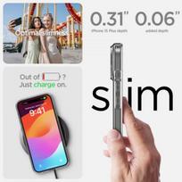 kortu deklas - Spigen "Liquid Crystal iPhone 15 Plus" Crystal Clear - 12 nuotrauka