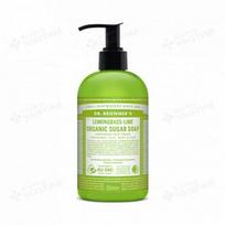 DR. BRONNER'S ekologiško cukraus muilas LEMONGRASS-LIME, karamelės spalva ir kvapas, 355 ml