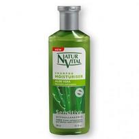 NATUR VITAL drėkinamasis šampūnas SENSITIVE su alavijų lapų sultimis, 300 ml