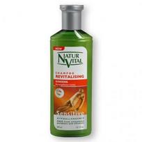 NATUR VITAL gaivinamasis šampūnas SENSITIVE su ženšenių ekstraktu, 300 ml