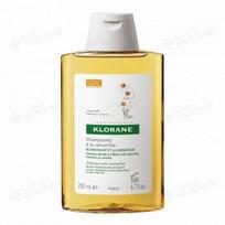 KLORANE šampūnas šviesiems plaukams su ramunėlių ekstraktu CHAMOMILE, 200 ml