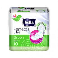 BELLA ypač ploni higieniniai paketai su sparneliais PERFECTA ULTRA GREEN, 10 vnt.
